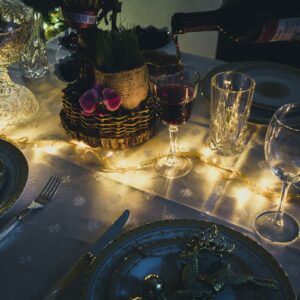 Clear glass drinking tumbler