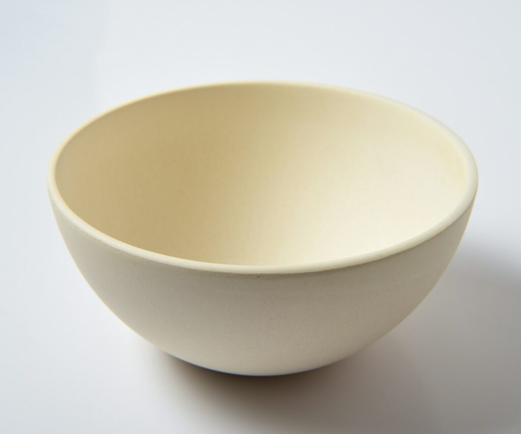 Set of glazed ceramic bowls